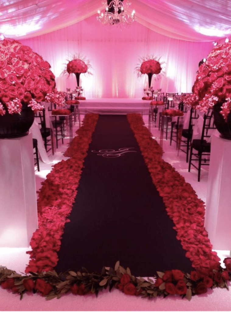 Red & white themed weddings