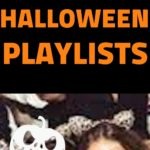 Halloween Playlist with pictures of girls dressed up like cats